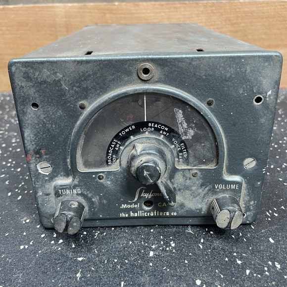 Vtg Hallicrafters CA-2A Skyfone Radio Aircraft‎ Transceiver 1940s Untested As Is